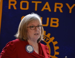 Leah explains the Clubs new Rotary Website 110415